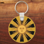 Argentina Golden Sun, mode Sol de Mayo Sleutelhanger (Voorkant)