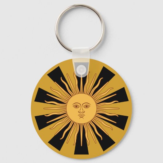 Argentina Golden Sun, mode Sol de Mayo Sleutelhanger (Achterkant)