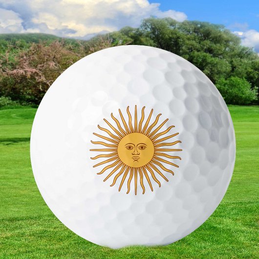 Argentina Golden Sun, Sol de Mayo Golf Balls Golfballen
