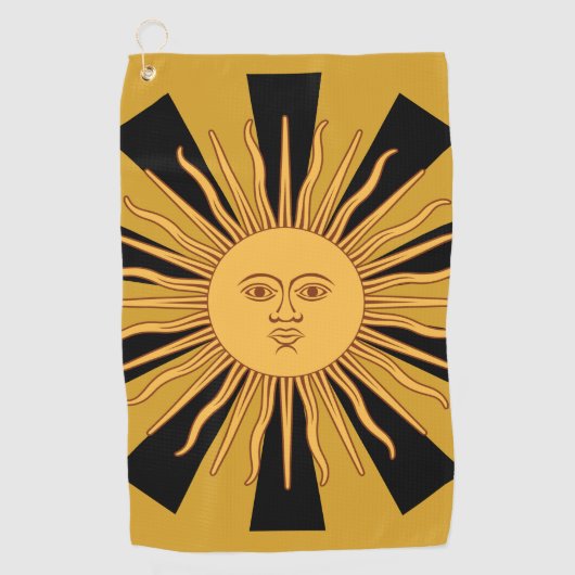 Argentina Golden Sun, Sol de Mayo Golfhanddoek (Voorkant)