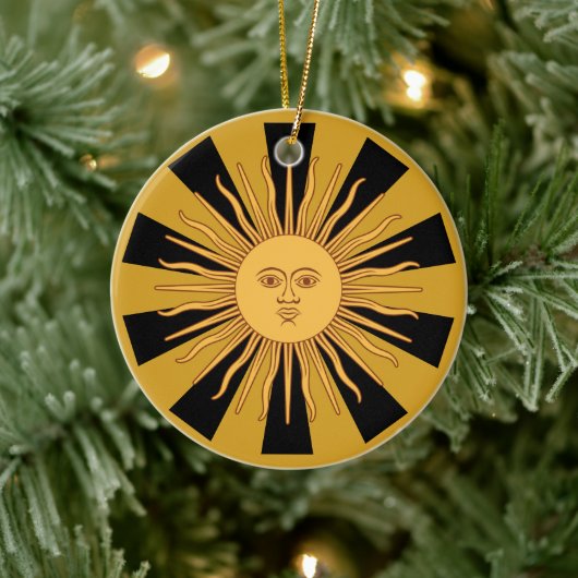 Argentina Golden Sun, Sol de Mayo Keramisch Ornament (Boom)