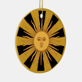 Argentina Golden Sun, Sol de Mayo Keramisch Ornament (Rechts)