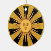 Argentina Golden Sun, Sol de Mayo Keramisch Ornament (Links)