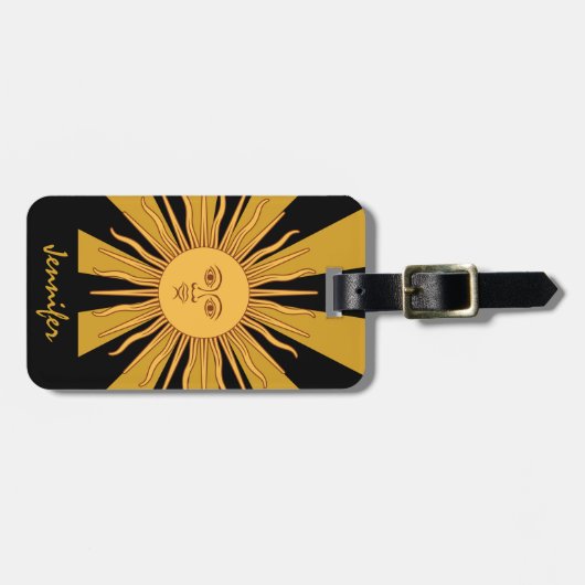 Argentina Golden Sun, Sol de Mayo/Revel Bagagelabel (Voorkant horizontaal)