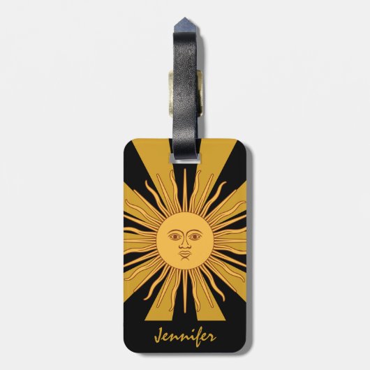 Argentina Golden Sun, Sol de Mayo/Revel Bagagelabel (Achterkant verticaal)