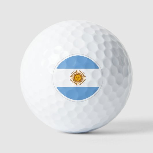 Argentina Golf Balls, vlaggolfers / patriotten Golfballen (Voorkant)