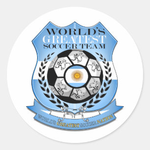 Argentina...Groot Voetbal Nation...Rond teken Ronde Sticker