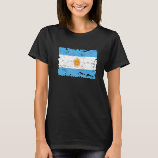 Argentina Grunge Style Flag Map en Flag Souvenir T-shirt