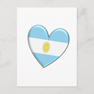 Argentina Heart Flag Briefkaart