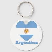 Argentina Heart Flag Sleutelhanger (Voorkant)