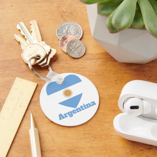 Argentina Heart Flag Sleutelhanger (Bureau)