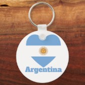 Argentina Heart Flag Sleutelhanger (Voorkant)