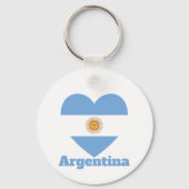 Argentina Heart Flag Sleutelhanger (Achterkant)
