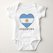 Argentina Heart Flag Soccer Romper (Voorkant)