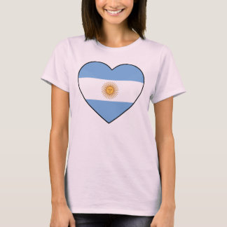 Argentina Heart Flag Soccer T-shirt