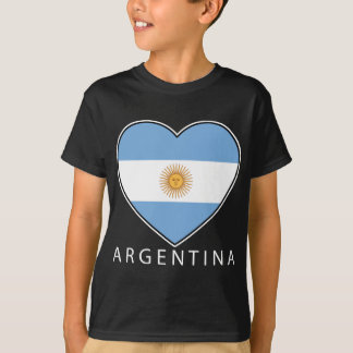Argentina Heart Flag Soccer T-shirt