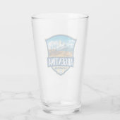 Argentina Illustration Retro Badge Glas (Achterkant)