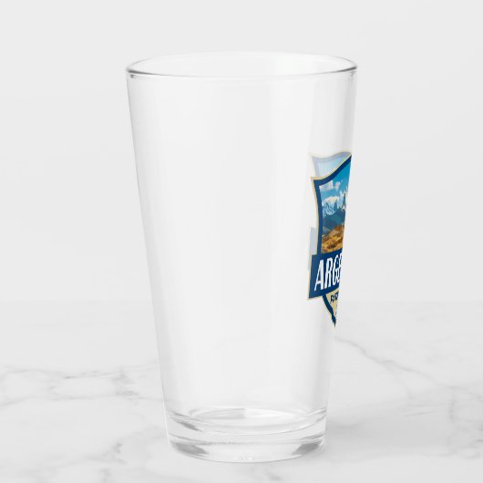 Argentina Illustration Retro Badge Glas (Rechts)