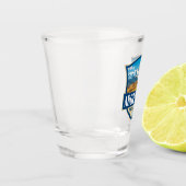 Argentina Illustration Retro Badge Shot Glas (Links)