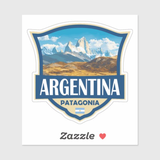 Argentina Illustration Retro Badge Sticker (Vel)