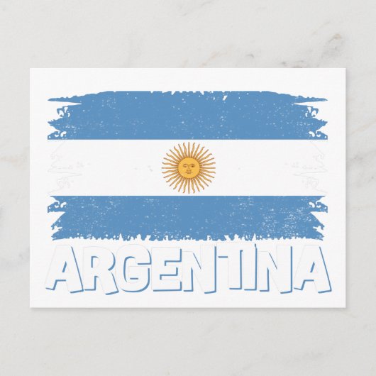 Argentina Lettering Uitnodiging Briefkaart (Voorkant)