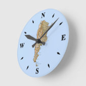 Argentina Map Clock Ronde Klok (Hoek)