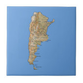 Argentina Map Tile Tegeltje (Voorkant)