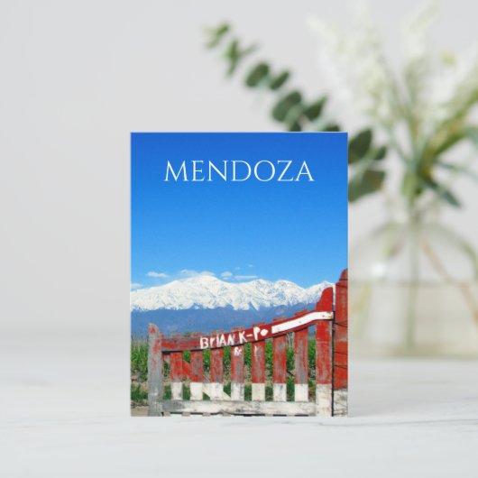 argentina mendoza andes briefkaart (Staand voorkant)