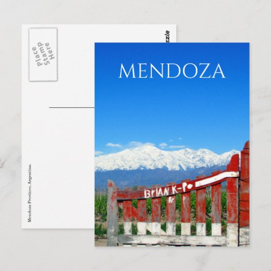 argentina mendoza andes briefkaart (Voorkant / Achterkant)