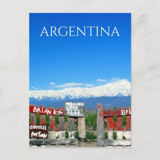 argentina mendoza gate briefkaart (Voorkant)