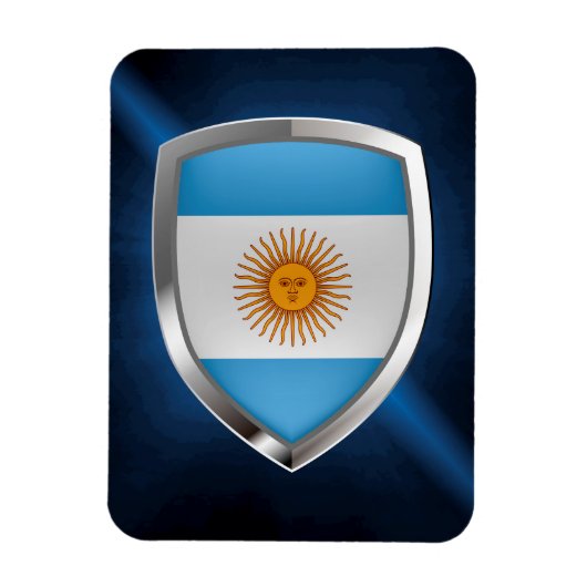 Argentina Mettalic Emblem Magneet (Verticaal)
