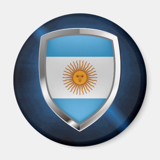 Argentina Mettalic Emblem Magneet (Voorkant)