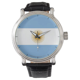 Argentina Plain Flag Horloge