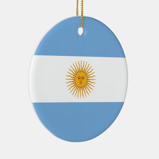 Argentina Plain Flag Keramisch Ornament (Rechts)