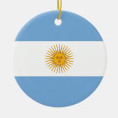Argentina Plain Flag Keramisch Ornament (Voorkant)
