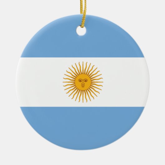 Argentina Plain Flag Keramisch Ornament (Voorkant)