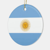 Argentina Plain Flag Keramisch Ornament (Links)
