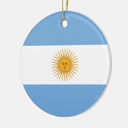 Argentina Plain Flag Keramisch Ornament (Links)