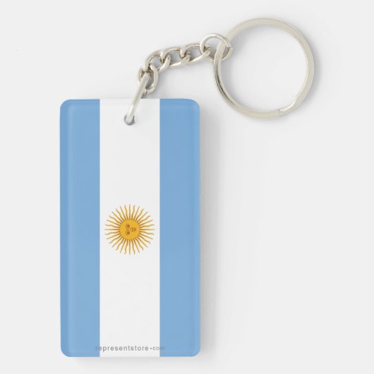 Argentina Plain Flag Sleutelhanger (achterkant)