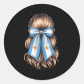 Argentina Pride Argentinian Flag Ronde Sticker (Voorkant)