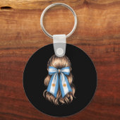 Argentina Pride Argentinian Flag  Sleutelhanger (Voorkant)
