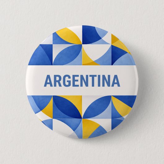 Argentina Ronde Button 5,7 Cm (Voorkant)