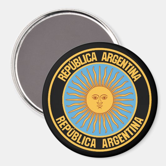 Argentina Round Emblem Magneet (Voorkant / Achterkant)