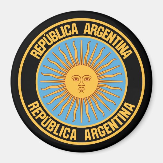 Argentina Round Emblem Magneet (Voorkant)