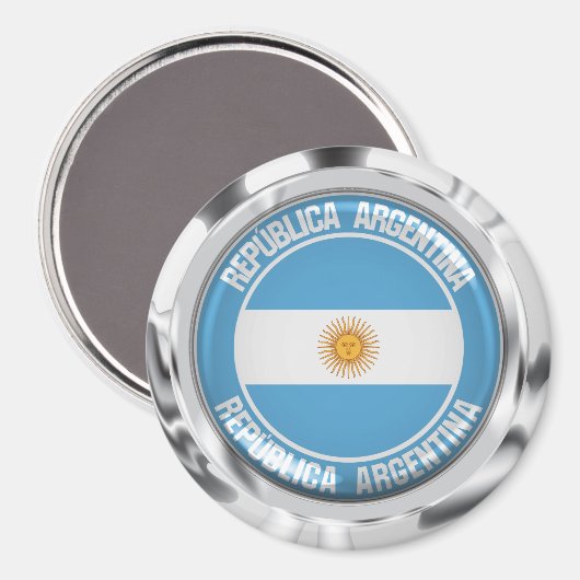 Argentina Round Emblem Magneet (Voorkant / Achterkant)