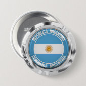 Argentina Round Emblem Ronde Button 7,6 Cm (Voorkant /achterkant)