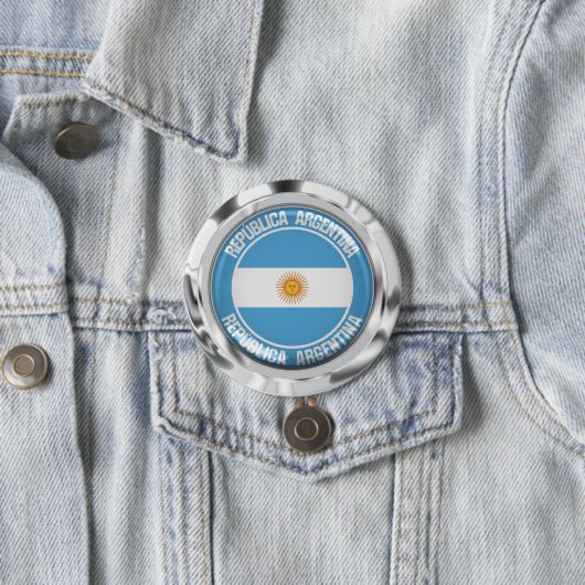 Argentina Round Emblem Ronde Button 7,6 Cm (In situ)