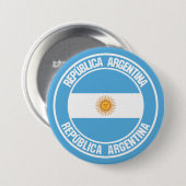 Argentina Round Emblem Ronde Button 7,6 Cm (Voorkant /achterkant)