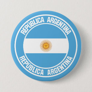 Argentina Round Emblem Ronde Button 7,6 Cm