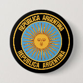 Argentina Round Emblem Ronde Button 7,6 Cm (Voorkant)